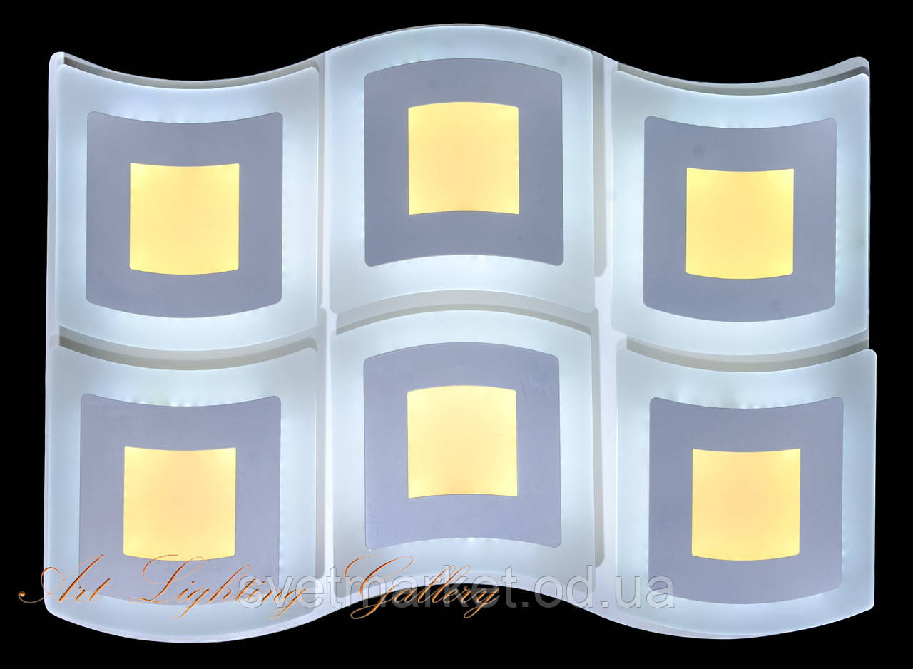 Прямокутна стельова люстра LED, фото 1