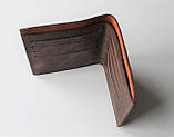 Чоловічий гаманець із натуральної шкіри "Importante" темно-коричневий, фото 4