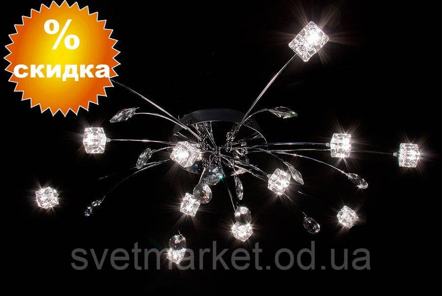 Стильна люстра стельова з квадратними плафонами 6373/12, фото 1