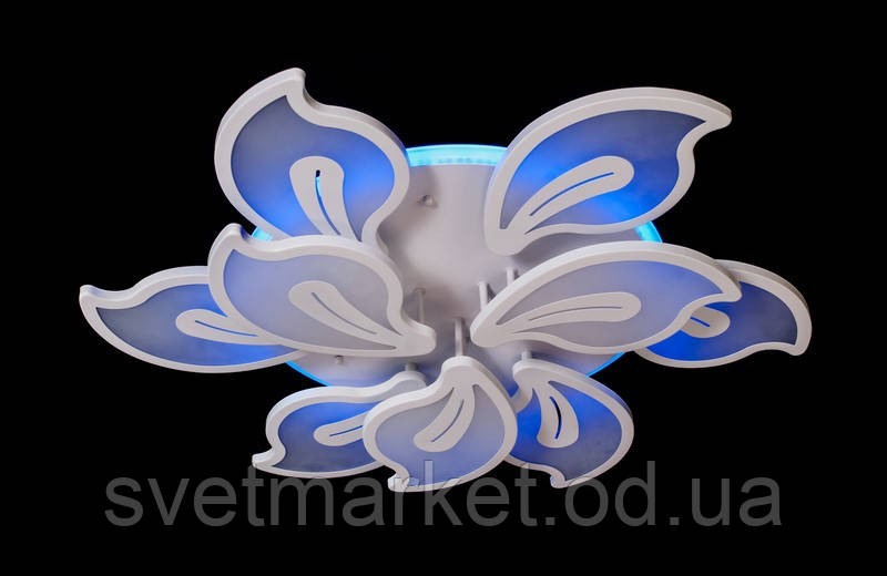 Світлодіодна люстра припотолочная з LED підсвічуванням і пультом, фото 1