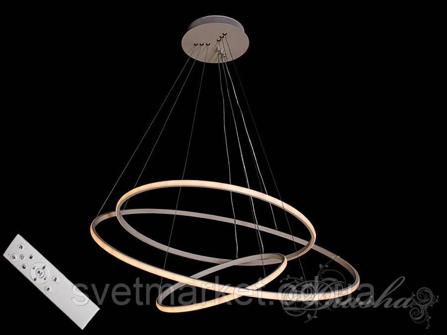 Підвісна люстра кільця з діммером MD9079-3AWH-800+600+400 dimmer, фото 1