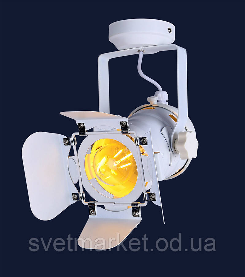 Накладний прожектор зі шторками білого кольору 75218 WH, фото 1