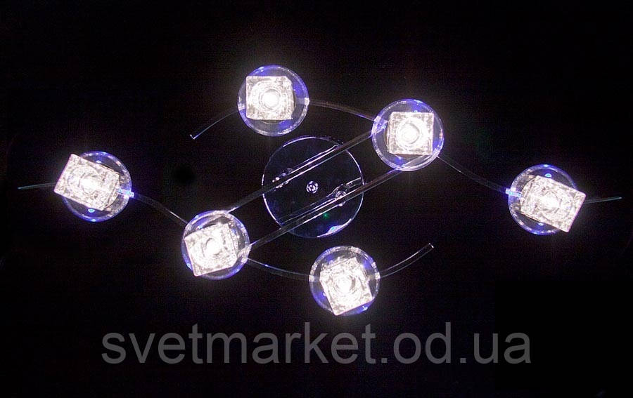 Стельова люстра у золотому кольорі 1289/6, фото 1