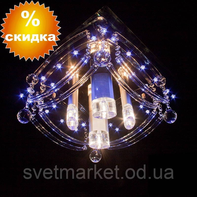 Квадратна стельова люстра 1726/4, фото 1