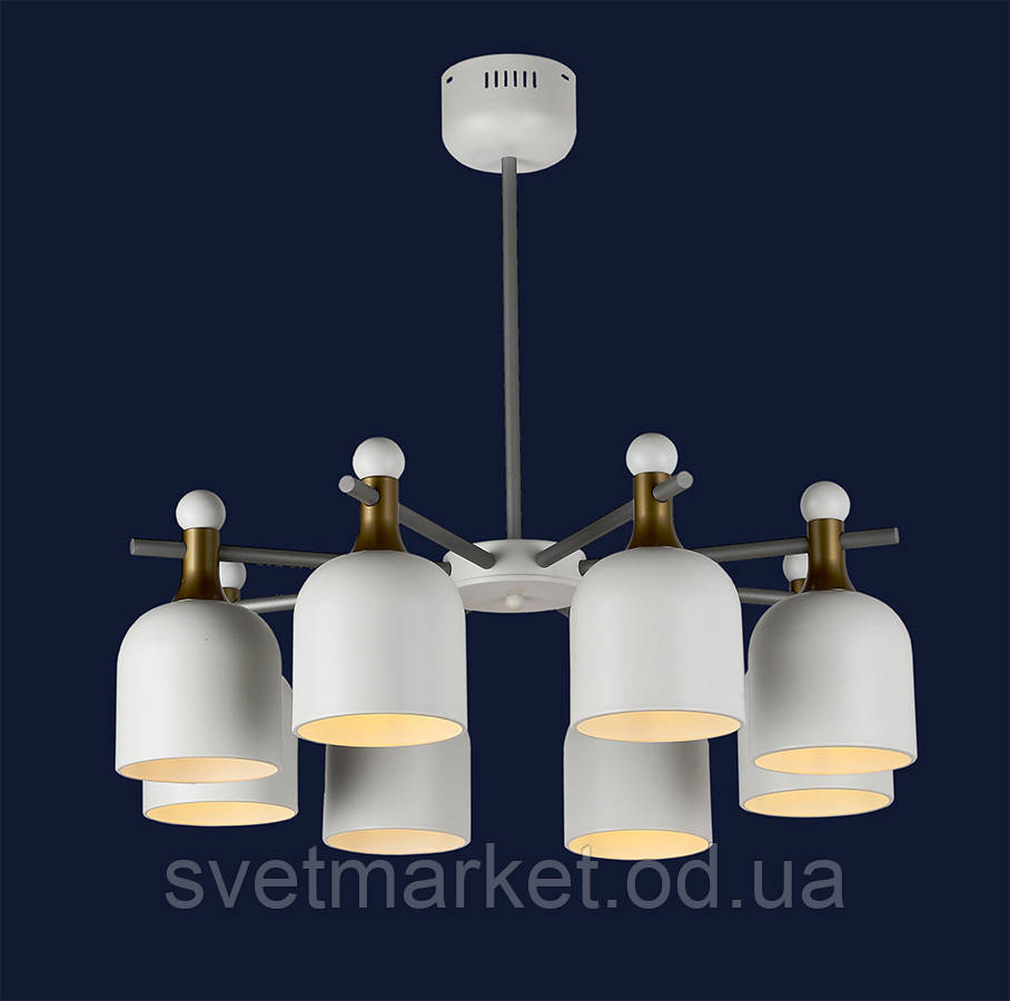 Сувора металева люстра 756LPR1026-8 WH, фото 1