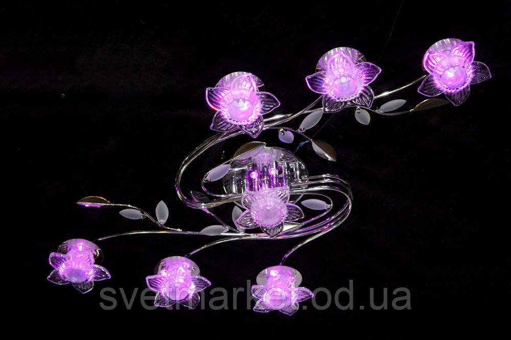 Люстра з LED-підсвіткою на пульті, фото 1