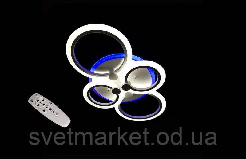 Маленька стельова світлодіодна люстра 1888/4WH LED Dimmer, фото 1