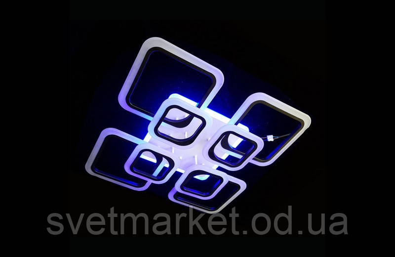 Сучасна світлодіодна люстра з діммером і нічником 5588/4+4BK LED Dimmer, фото 1