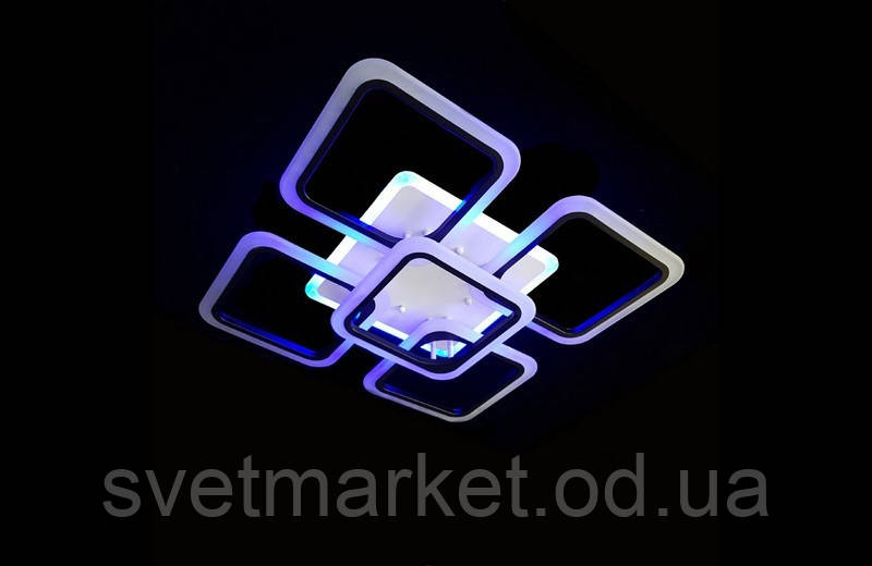 Стельова LED-люстра з діммером 5588-4+1BK LED Dimmer, фото 1
