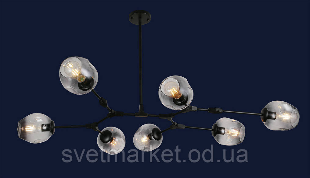 Стельова сучасна люстра 752L7731-7 BK+BK, фото 1