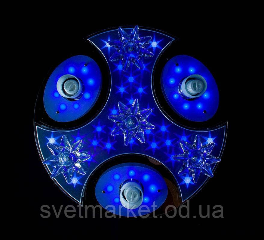 Стельова люстра з підсвічуванням і пультом 85030-4+3, фото 1