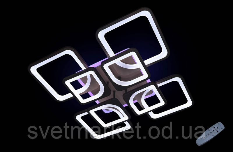 Плоска стельова люстра з пультом 5543/4+4 CF led dimmer, фото 1