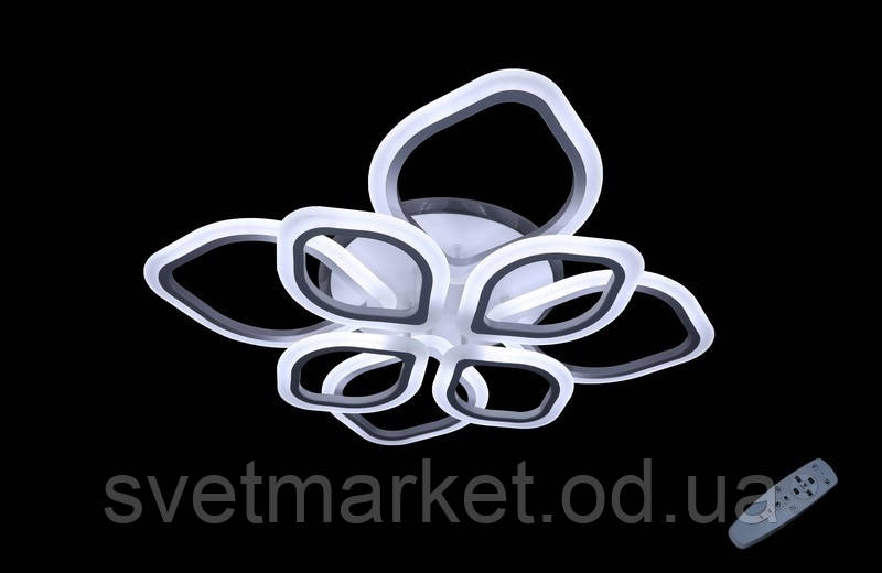 Світлодіодна люстра припотолочная на три режиму світла 5576/4+4 WH dimmer, фото 1