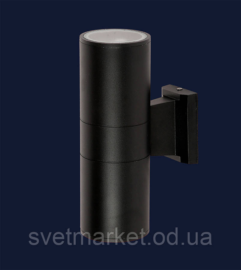 Сучасний чорний фасадний світильник 923LYH07-2 BK, фото 1