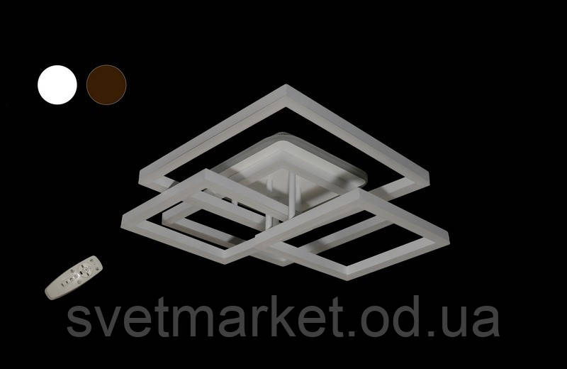 Світлодіодна люстра з димованим пультом керування 11015/2+2WH LED 3color dimmer, фото 1