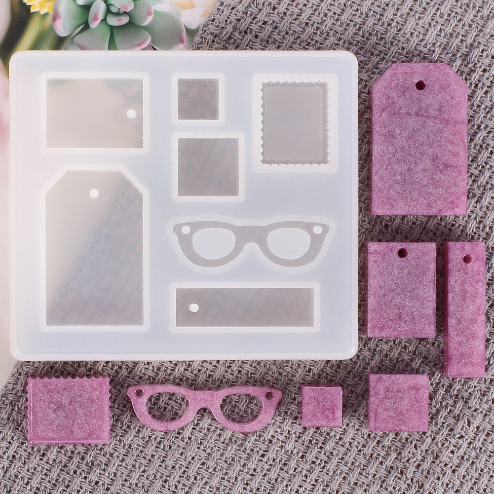 Силіконовий молд на 7 форм, "Окуляри", фото 1