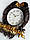 Вінтажний настінний годинник інтер'єрний Quartz, папуги — талісман — любові, удачі. Старовинна бронза, фото 4
