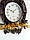 Вінтажний настінний годинник інтер'єрний Quartz, папуги — талісман — любові, удачі. Старовинна бронза, фото 5