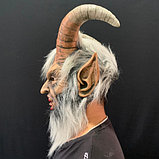 Маска Люцифера для косплею, латексні маски для Хелловіна, страшний демон, диявол, експлей із фільму жахів, фото 6