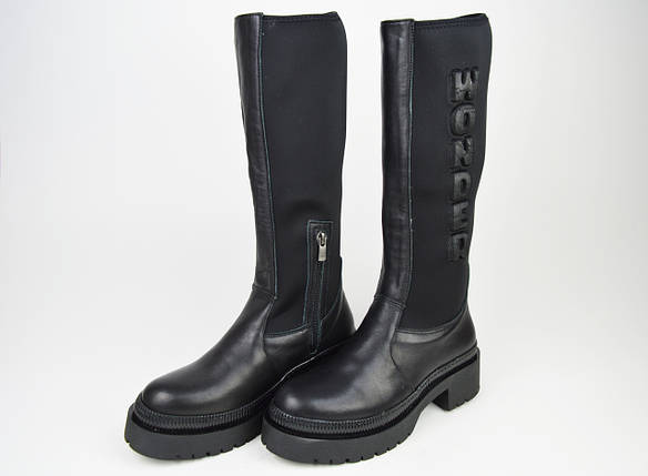 Чоботи Molly Bessa 868702 36 Чорні шкіра стрейч 37, фото 1