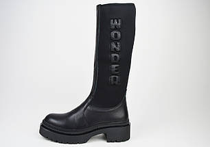 Чоботи Molly Bessa 868702 36 Чорні шкіра стрейч 37, фото 2