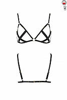 Відкритий бюстгальтер-стрепи NICKY BRA black L/XL - Passion Exclusive PS27801