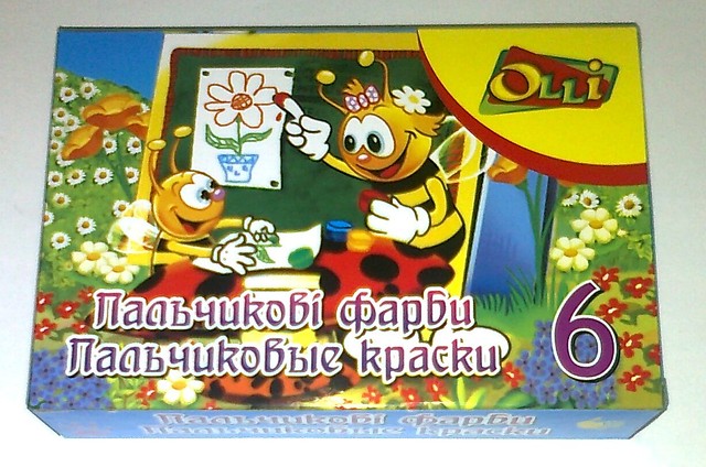 Пальчикові фарби 6 кольорів Olli, фото 1