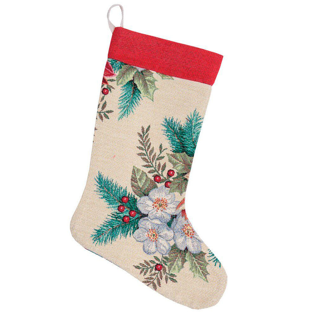 Носок для подарунків гобеленовий LiMaSo Різдвяний букет EDEN481-CH