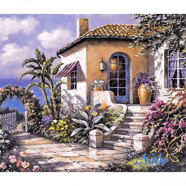 Картина за номерами 40х50 см DIY Будиночок біля моря (FX 30393), фото 1