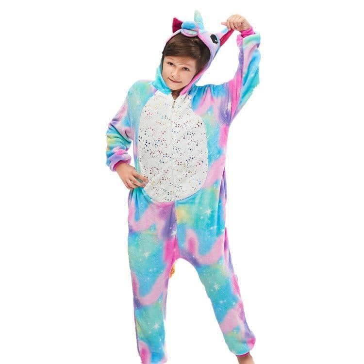 Пижама kigurumi Радужный Единорог Искорка кигуруми для детей и подростков разноцветный (1007 / 2038) - фото 1 - id-p1298360282