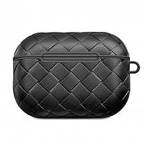Чохол кейс для навушників Apple AirPods Pro Alitek Pletenka Black + карабін, фото 3
