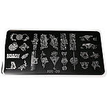 Пластина для стемпінгу RR-09 на пластиковій основі, фото 2