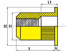 Клепана гайка з кільцевим плоским буртиком GOEBEL M4 / 3.0-4.5 мм оцинкована сталь, фото 2