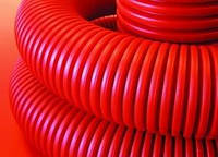 Двустенные гибкие гофрированные трубы из полиэтилена, цвет красный, d50,с протяжкой, Octopus, дкс [121950n],