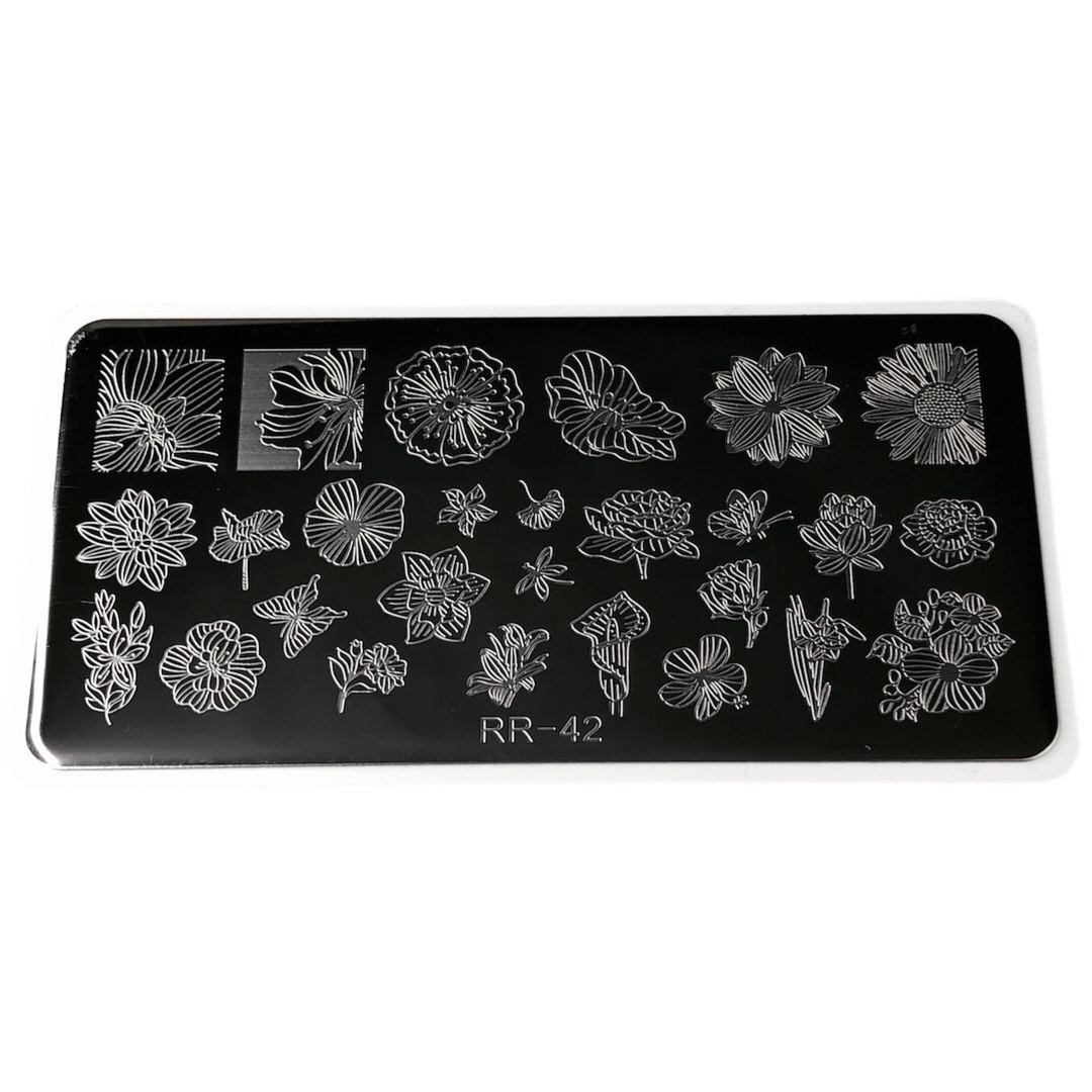 Пластина для стемпінгу RR-42 на пластиковій основі, фото 1