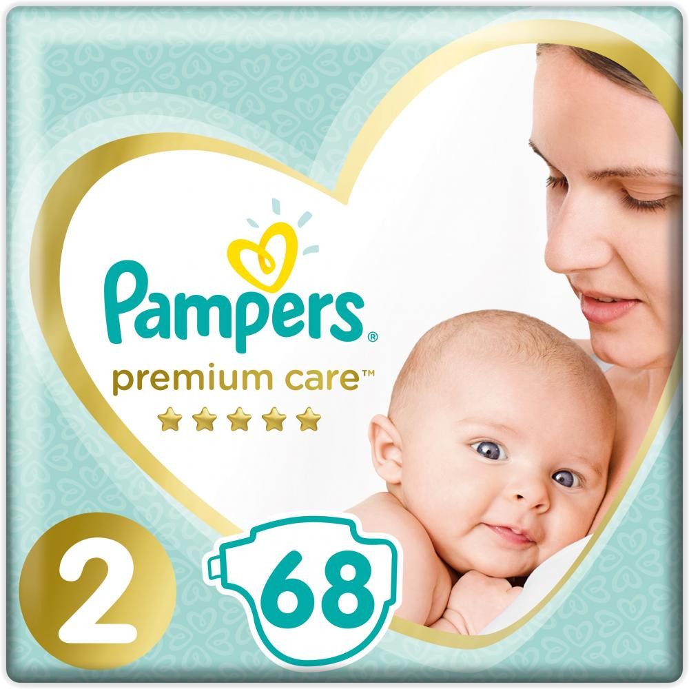 Підгузники Pampers Premium Care Розмір 2 (4-8 кг) 68 шт памперс преміум