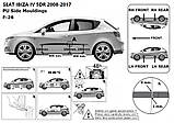 Молдинги на двері для Seat Ibiza IV 5 door 2008-2012, фото 3