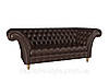 Диван 3х місний в англійському стилі MeBelle CHESTERFIELD 2,2 м у вітальню, кава з молоком світло-коричневий, фото 6