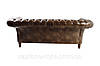 Диван 3х місний в англійському стилі MeBelle CHESTERFIELD 2,2 м у вітальню, кава з молоком світло-коричневий, фото 4