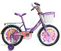 Детский двухколесный велосипед Mustang Принцесса 20 дюймов розовый с корзинкой