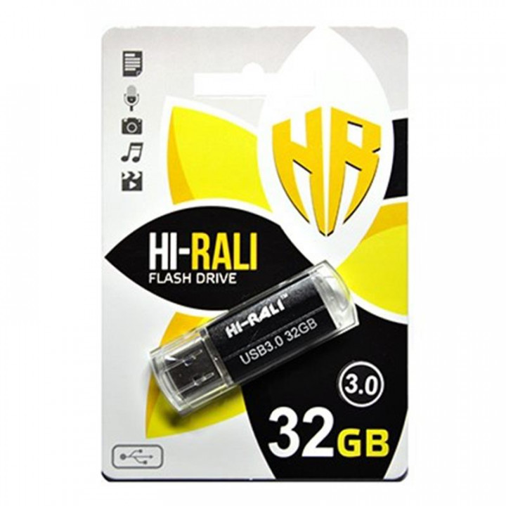 Флеш-накопичувач Hi-Rali Rocket Series 32 Gb Black (HI-32GB3VCBK)