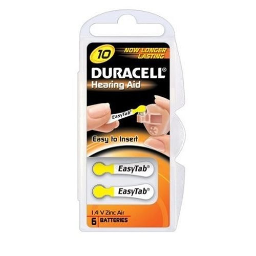 Батарейки для слухових апаратів Duracell Zinc Air DA10  6 шт