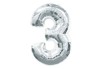 Кулька цифра 3, срібло 8535S-3 G-Rich