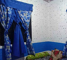 3D панел3D панель самоклеюча 70х77х0,5 см Шпалери під цеглу Самоклейка 3Д Синій, фото 3