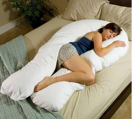 Подушка для вагітних U образна (синя)