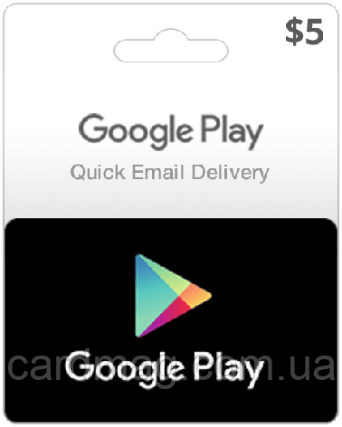 Подарункова карта Google Play Gift Card на суму 5 USD, US-регіон, фото 1
