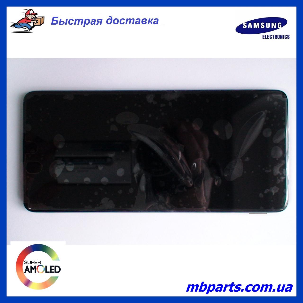 Дисплей із сенсором Samsung M515 Galaxy M51 чорний, GH82-23568A, оригінал із рамкою!