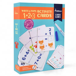 Набір математичних карток "Вирішуй і стирай! 1+2=3" Mideer Toys,