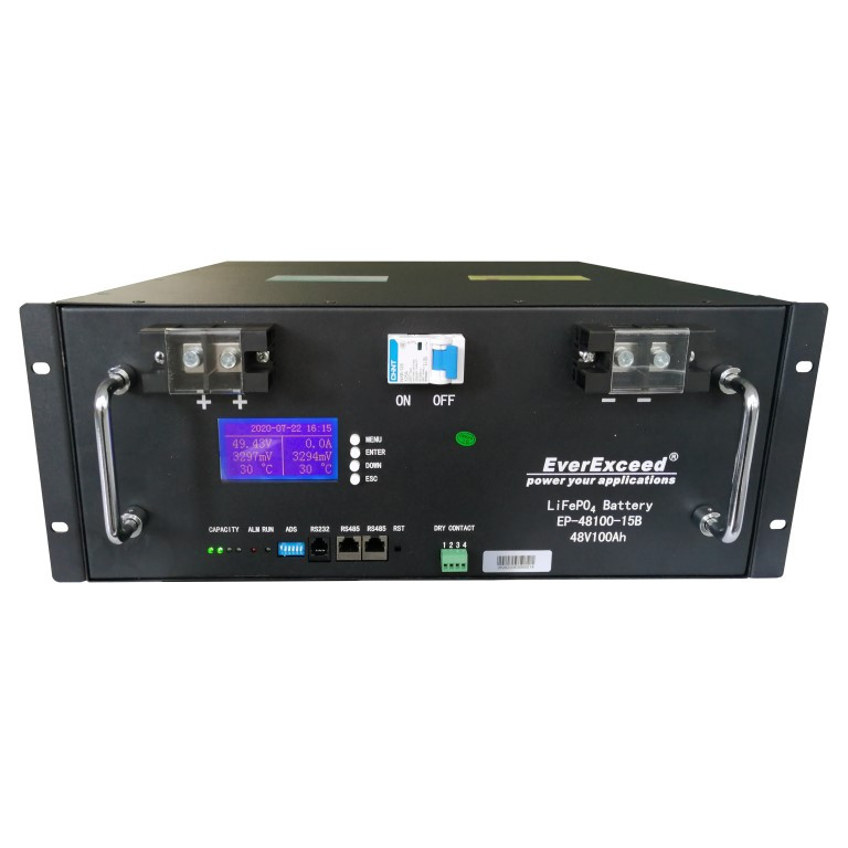 Акумулятор літієвий 100Ah 48V EVEREXCEED EP48100-15B LCD (48V/100Ah)