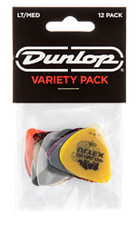 Набір з 12 різних медіаторів DUNLOP GUITAR PICK LT/MD VARIETY PACK